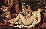 The Nurture of Bacchus [detail 1] by Nicolas Poussin